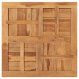 Berkfield Home Table Top Solid Teak Wood Square 80x80x2.5 cm in Brown - thumbnail 4