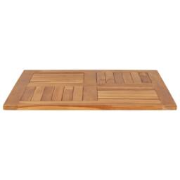 Berkfield Home Table Top Solid Teak Wood Square 80x80x2.5 cm in Brown - thumbnail 1