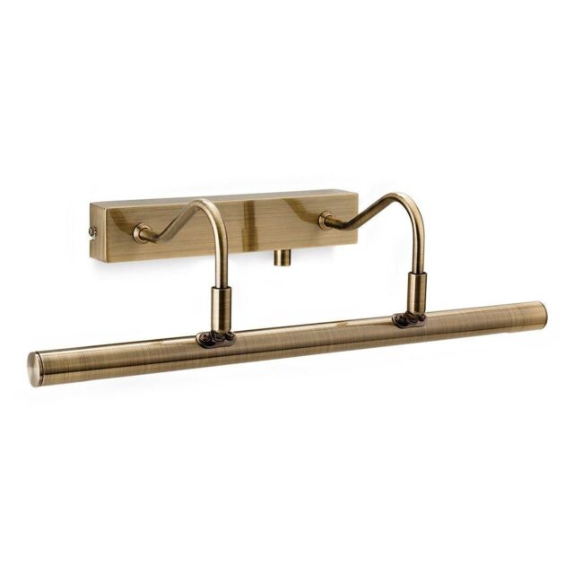 Netlighting LED 1 Light Picture Wall Light c w Dimmer Switch Antique Brass in Gold