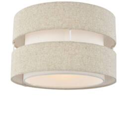 First Choice Lighting Set of 2 Benni - Natural Linen 26cm Pendant Shades - thumbnail 4