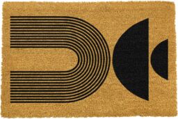 Artsy Mats Abstract Half Moons Design Doormat in Black - Size: 40 cm x 60 cm - thumbnail 2