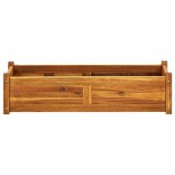 Berkfield Home Garden Raised Bed Acacia Wood 100x30x25 cm in Brown - Size: 100 x 30 x 25 cm - thumbnail 4