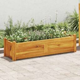 Berkfield Home Garden Raised Bed Acacia Wood 100x30x25 cm in Brown - Size: 100 x 30 x 25 cm - thumbnail 2