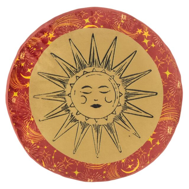 Furn Ethereal Sun Celestial Round Polyester Filled Cushion - Size: 40 cm x 40 cm - image 1