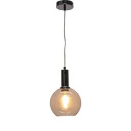 First Choice Lighting Set of 2 Barnum - Clear Glass Globe Chrome Deco Pendant Fittings - thumbnail 3