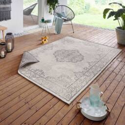 THE RUGS Cebu Reversible Indoor Outdoor Rug Polypropylene Flatweave Durable in Grey - Size: 240 cm x 340 cm - thumbnail 5
