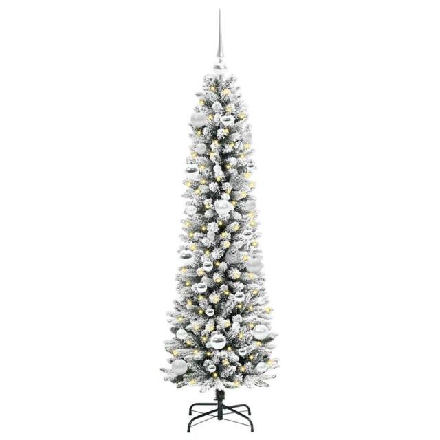 Berkfield Home Stunning Artificial Christmas Tree with 150 LEDs Green & white - image 1