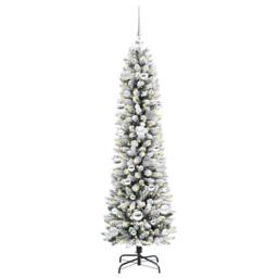Berkfield Home Stunning Artificial Christmas Tree with 150 LEDs Green & white - thumbnail 1