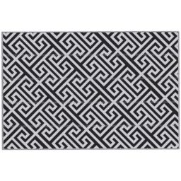 OUTSUNNY 182x274cm Reversible Outdoor Rug Portable Plastic Straw RV Camping Mat in Black - Size: 180 cm x 270 cm - thumbnail 2
