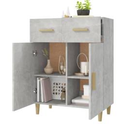 Berkfield Home Sideboard Concrete Grey 69.5x34x90 cm Engineered Wood - thumbnail 7