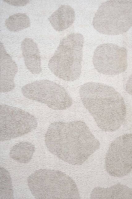 THE RUGS Moodi Pebble Design Shaggy Soft High Pile Living Room Rug & Runner in Light Beige - Size: 80 cm x 150 cm - image 1