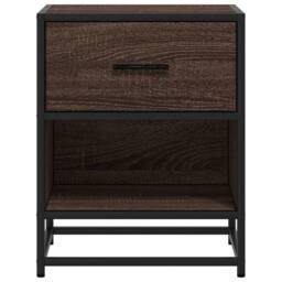 Berkfield Home Bedside Cabinet Brown Oak 40x31x50 cm Engineered Wood - Size: 40 x 31 x 50 cm - thumbnail 5
