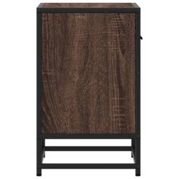 Berkfield Home Bedside Cabinet Brown Oak 40x31x50 cm Engineered Wood - Size: 40 x 31 x 50 cm - thumbnail 6