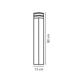 Nordlux Modern Outdoor Garden Post Black Aluminium E27 Ring Light, IP44 - thumbnail 2