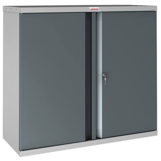 Phoenix Safe Company Steel Storage Cupboard with Key Lock in Anthracite Grey, SCL0891GAK in Dark Grey - Size: 700mm - image 1