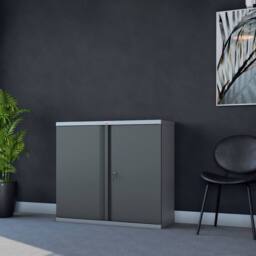 Phoenix Safe Company Steel Storage Cupboard with Key Lock in Anthracite Grey, SCL0891GAK in Dark Grey - Size: 700mm - thumbnail 6