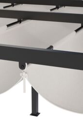Living and Home 13x10ft Aluminium Pergola with Retractable Roof in Beige - thumbnail 7