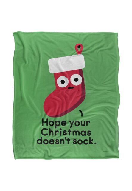 David Olenick Happy Holidays & Stuff Silky Touch Super Soft Throw Blanket 152 X 127 cm in White - image 1