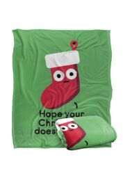 David Olenick Happy Holidays & Stuff Silky Touch Super Soft Throw Blanket 152 X 127 cm in White - thumbnail 2