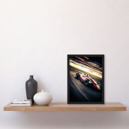 Artery8 Wall Art Print Motorsport F1 F2 Speed Blur Photo Action Shot Racing Fan For Him Man Cave Art Framed - Size: A4 - thumbnail 4