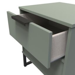 Ready Assembled 2 U Fuji 2 Drawer Bedside Cabinet (Ready Assembled) in Pale Green - thumbnail 5