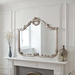 Yearn Mirrors Carved Landscape mirror Silver 122(w)x104cm(h) - thumbnail 3