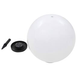 Berkfield Home Outdoor Solar Lamp LED Spherical 50 cm RGB in White - thumbnail 8
