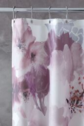 Catherine Lansfield 'Dramatic Floral' Shower Curtain in Pink - thumbnail 2