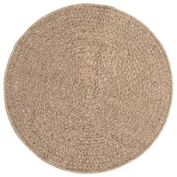 Berkfield Home Rug 90 cm Jute Look Indoor & Outdoor in Brown - Size: 100 cm diameter - thumbnail 4