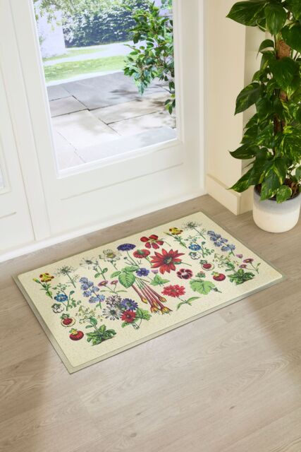 Artsy Mats Botanicals Doormat in Yellow - Size: 90 cm x 60 cm - image 1