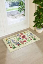 Artsy Mats Botanicals Doormat in Yellow - Size: 90 cm x 60 cm