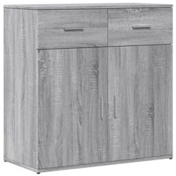 Berkfield Home Sideboards 2 pcs Grey Sonoma 79x38x80 cm Engineered Wood - Size: 79 x 38 x 80 cm - thumbnail 4