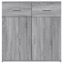 Berkfield Home Sideboards 2 pcs Grey Sonoma 79x38x80 cm Engineered Wood - Size: 79 x 38 x 80 cm - thumbnail 5