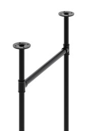 Living and Home 71cm/27.95 inch 2Pcs Black H-shaped Metal Table Legs Furniture Replacement Legs for Dining Table, Desks and Workbenches - thumbnail 5