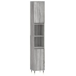 Berkfield Home 3 Piece Bathroom Furniture Set Grey Sonoma Engineered Wood - thumbnail 5