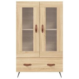 Berkfield Home Highboard Sonoma Oak 69.5x31x115 cm Engineered Wood in Brown - thumbnail 6