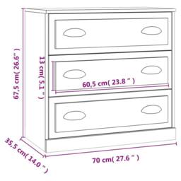 Berkfield Home Sideboards 2 pcs Sonoma Oak Engineered Wood in Light Tan - thumbnail 7