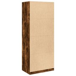 Berkfield Home Wardrobe Smoked Oak 80x50x200 cm Engineered Wood in Brown - Size: 80 x 50 x 200 cm - thumbnail 6