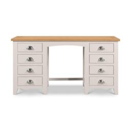 Cheshire Premium Westbury Twin Pedestal Dressing Table in Mid Grey - thumbnail 3