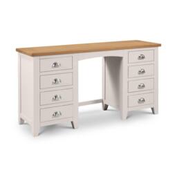 Cheshire Premium Westbury Twin Pedestal Dressing Table in Mid Grey - thumbnail 1