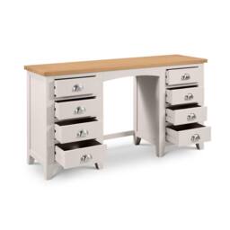 Cheshire Premium Westbury Twin Pedestal Dressing Table in Mid Grey - thumbnail 2