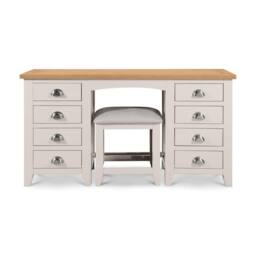 Cheshire Premium Westbury Twin Pedestal Dressing Table in Mid Grey - thumbnail 5