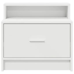 Berkfield Home Bedside Cabinet with Drawer White 51x31x47 cm - Size: 51 x 31 x 47 cm - thumbnail 4