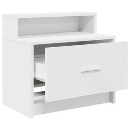Berkfield Home Bedside Cabinet with Drawer White 51x31x47 cm - Size: 51 x 31 x 47 cm - thumbnail 5