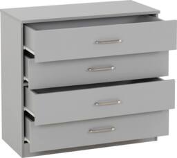 Seconique Dakotia 3 Door Wardrobe Bedroom Set in Light Grey - thumbnail 6