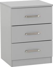 Seconique Dakotia 3 Door Wardrobe Bedroom Set in Light Grey - thumbnail 8