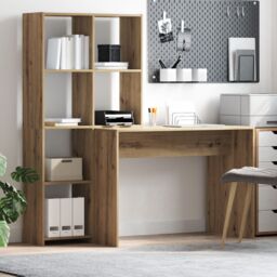 Berkfield Home with Shelf with Storage Artisan oak Engineered wood in Brown - thumbnail 1
