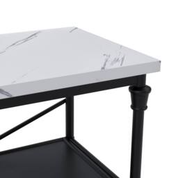 Wyld Haus Lola Marble Effect Console Table 2 Shelves in Black - thumbnail 6