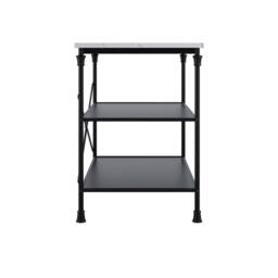 Wyld Haus Lola Marble Effect Console Table 2 Shelves in Black - thumbnail 4
