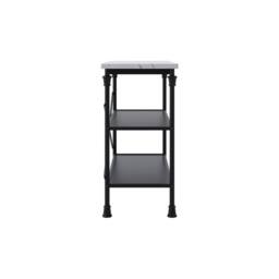 Wyld Haus Lola Marble Effect Console Table 2 Shelves in Black - thumbnail 5